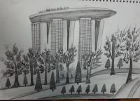 Landscape - Marina Bay Sands - Pencils